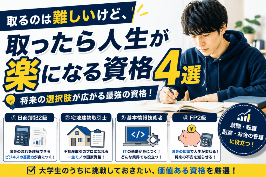 取ったら楽になる資格4選